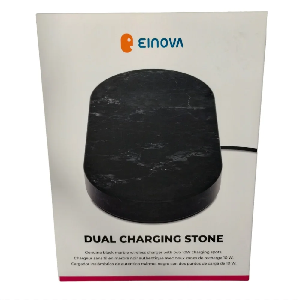 Einova Lava Stone 10W Dual Wireless Charging Pad for Qi Devices NEW